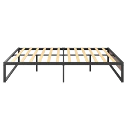 Metallbett HELENA 140 x 200 cm schwarz/natur