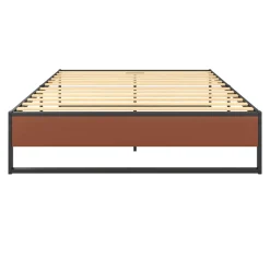 Metallbett HELENA 140 x 200 cm schwarz/natur