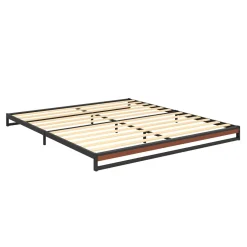 Metallbett HERTA 180 x 200 cm schwarz/natur