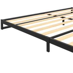Metallbett HERTA 180 x 200 cm schwarz/natur