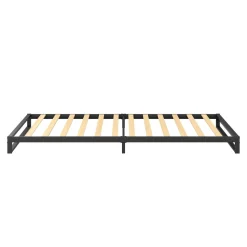 Metallbett HERTA 90 x 200 cm schwarz/natur