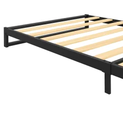 Metallbett HERTA 90 x 200 cm schwarz/natur