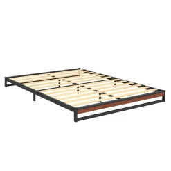 Metallbett HERTA 140 x 200 cm schwarz/natur
