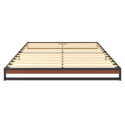 Metallbett HERTA 140 x 200 cm schwarz/natur