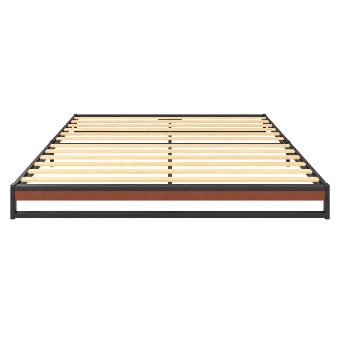 Metallbett HERTA 140 x 200 cm schwarz/natur