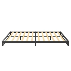 Metallbett HERTA 140 x 200 cm schwarz/natur