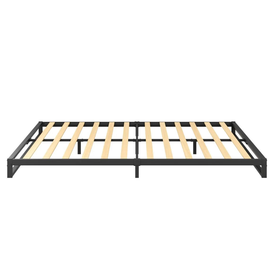 Metallbett HERTA 140 x 200 cm schwarz/natur