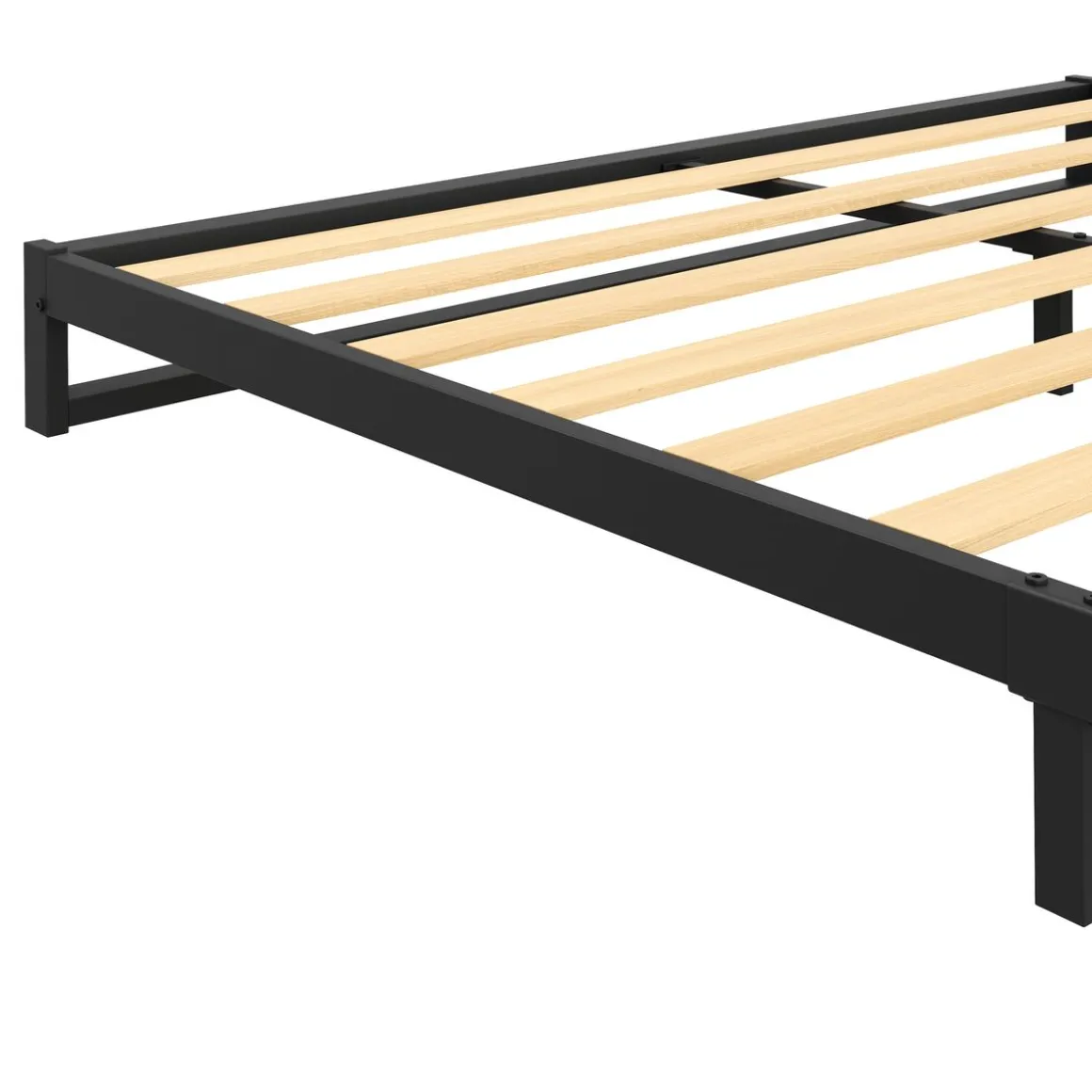 Metallbett HERTA 140 x 200 cm schwarz/natur