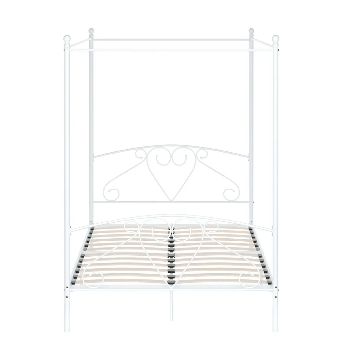 Metallbett Himmelbett COLETTE 140 x 200 cm weiss