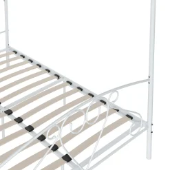 Metallbett Himmelbett COLETTE 140 x 200 cm weiss