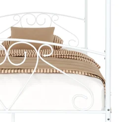 Metallbett Himmelbett COLETTE 140 x 200 cm weiss
