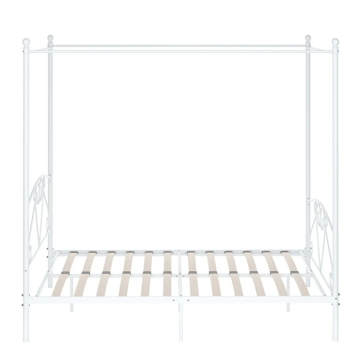 Metallbett Himmelbett COLETTE 140 x 200 cm weiss