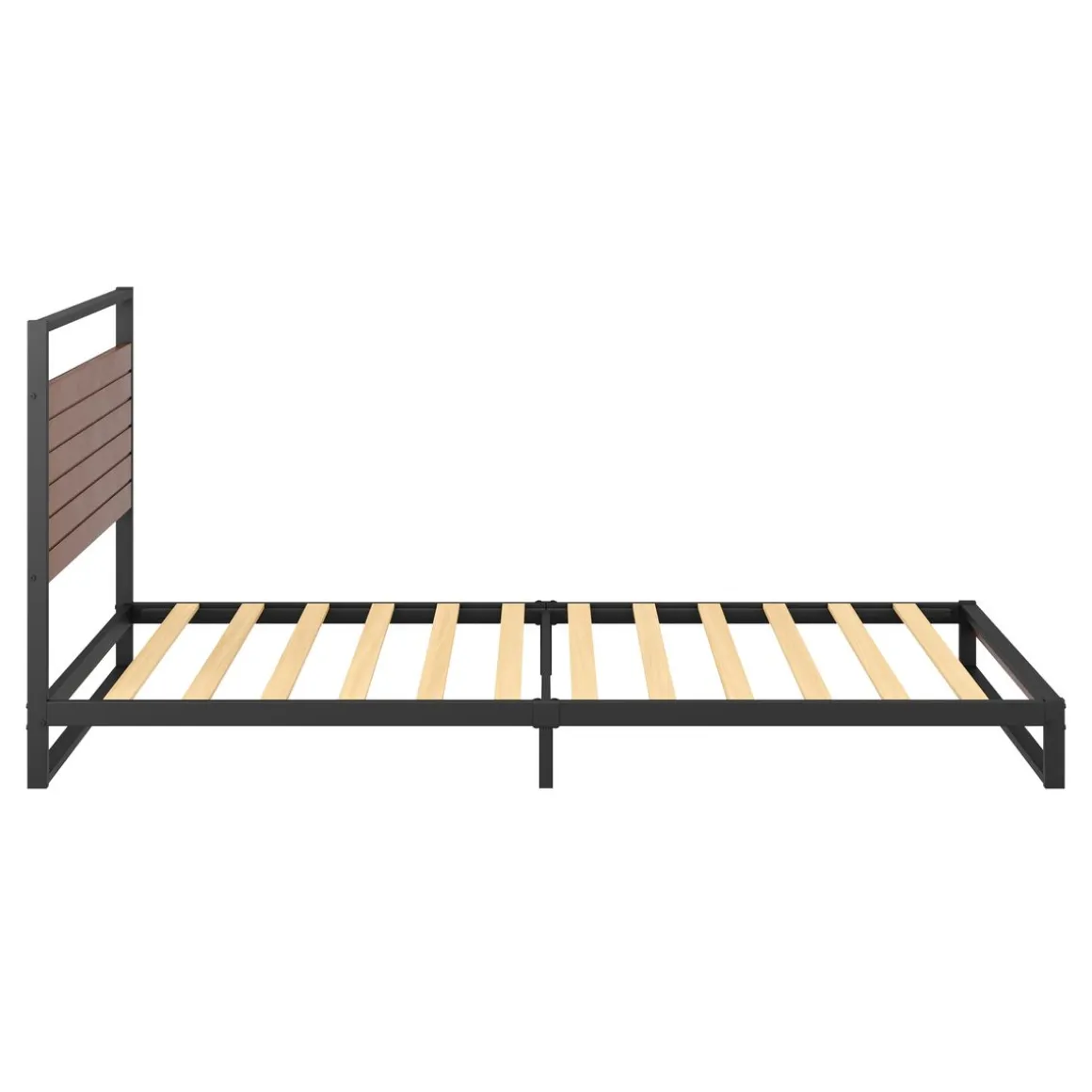 Metallbett INGRID 90 x 200 cm schwarz/natur