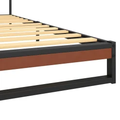 Metallbett INGRID 180 x 200 cm schwarz/natur