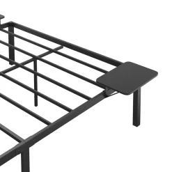 Metallbett MAREN mit Ablagen 140 x 200 cm schwarz