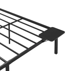 Metallbett MAREN mit Ablagen 160 x 200 cm schwarz
