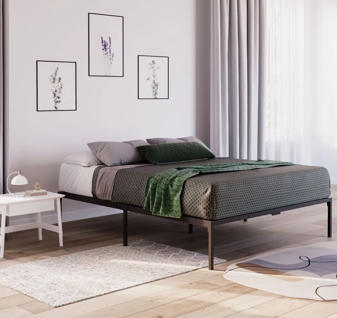 Metallbett SERENA 160 x 200 cm schwarz
