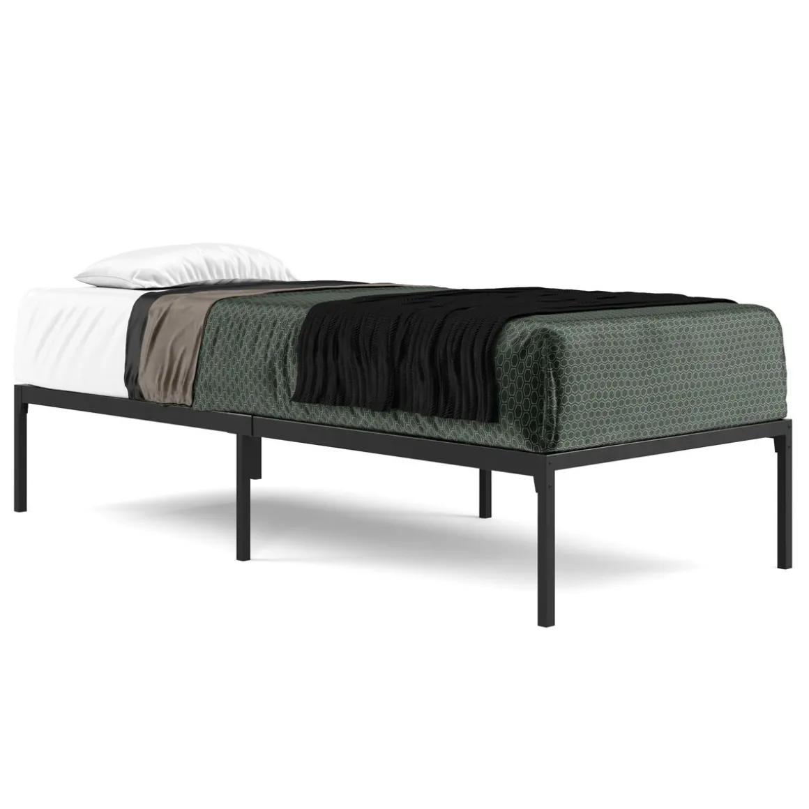 Metallbett SERENA 90 x 200 cm schwarz