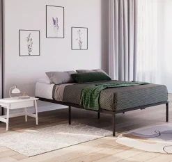 Metallbett SERENA 140 x 200 cm schwarz