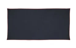 Mikrofaser Badetuch 70 x 140 cm anthrazit/rot