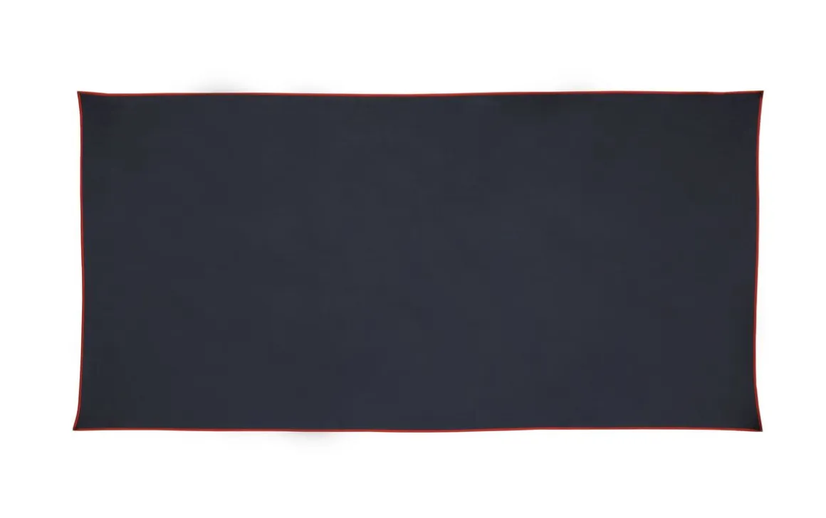 Mikrofaser Badetuch 70 x 140 cm anthrazit/rot