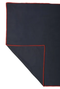 Mikrofaser Badetuch 70 x 140 cm anthrazit/rot