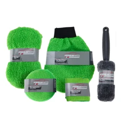 Mikrofasertuch Set 5-teilig grün/grau