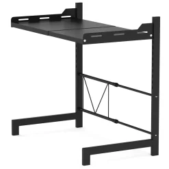 Mikrowellenregal Metall 36 - 65 cm schwarz
