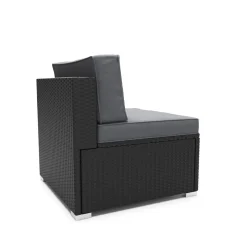 Mittelteil Rattanlounge KRETA schwarz/anthrazit