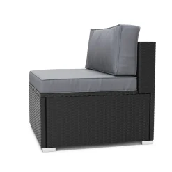 Mittelteil Rattanlounge KRETA schwarz/anthrazit