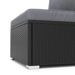 Mittelteil Rattanlounge KRETA schwarz/anthrazit