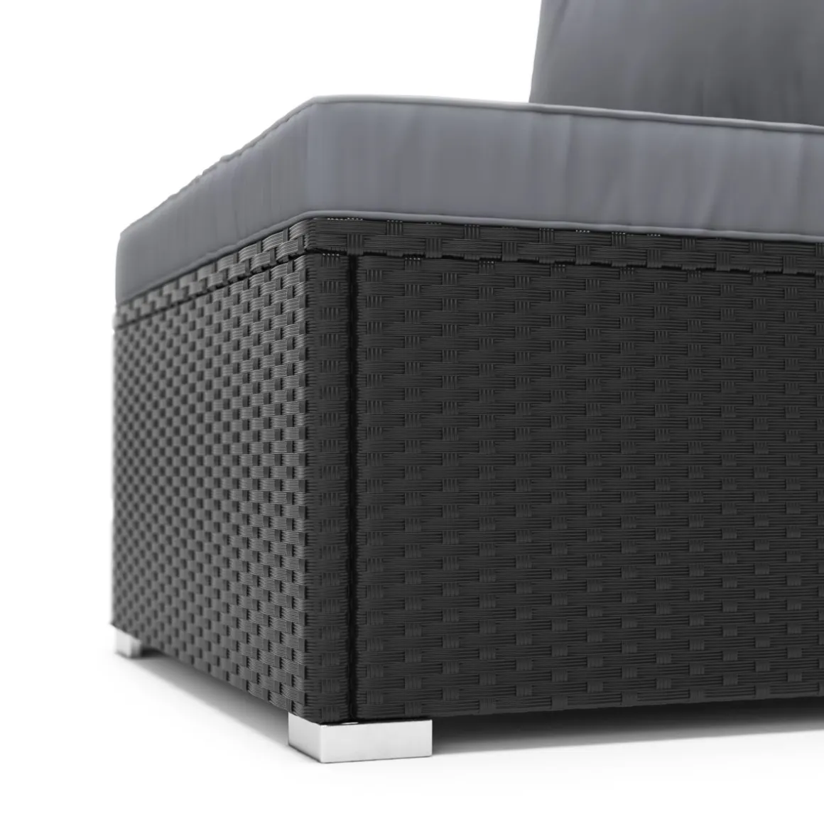 Mittelteil Rattanlounge KRETA schwarz/anthrazit