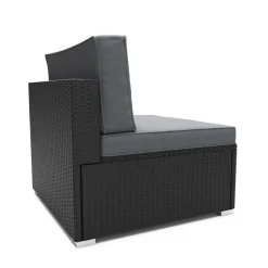 Mittelteil Rattanlounge LINDOS schwarz/anthrazit