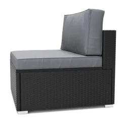 Mittelteil Rattanlounge LINDOS schwarz/anthrazit