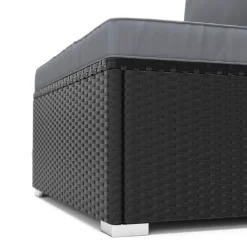 Mittelteil Rattanlounge LINDOS schwarz/anthrazit