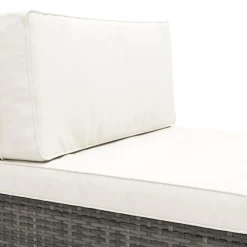 Mittelteil Rattanlounge LINDOS grau/weiss