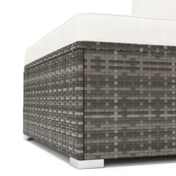 Mittelteil Rattanlounge LINDOS grau/weiss