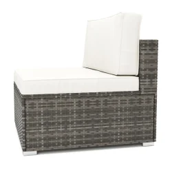 Mittelteil Rattanlounge LINDOS grau/weiss