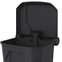 Mülltonne 80L mit Deckel schwarz