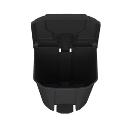 Mülltonne 80L mit Deckel schwarz