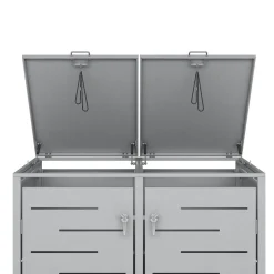 Mülltonnenbox 480L silber