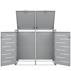 Mülltonnenbox 480L silber