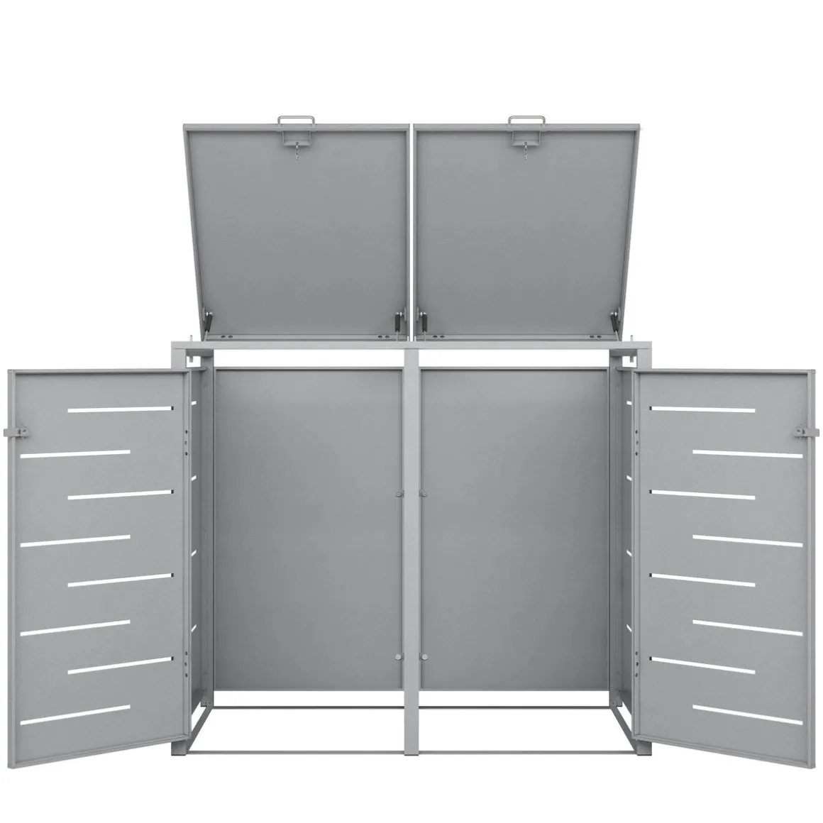 Mülltonnenbox 480L silber