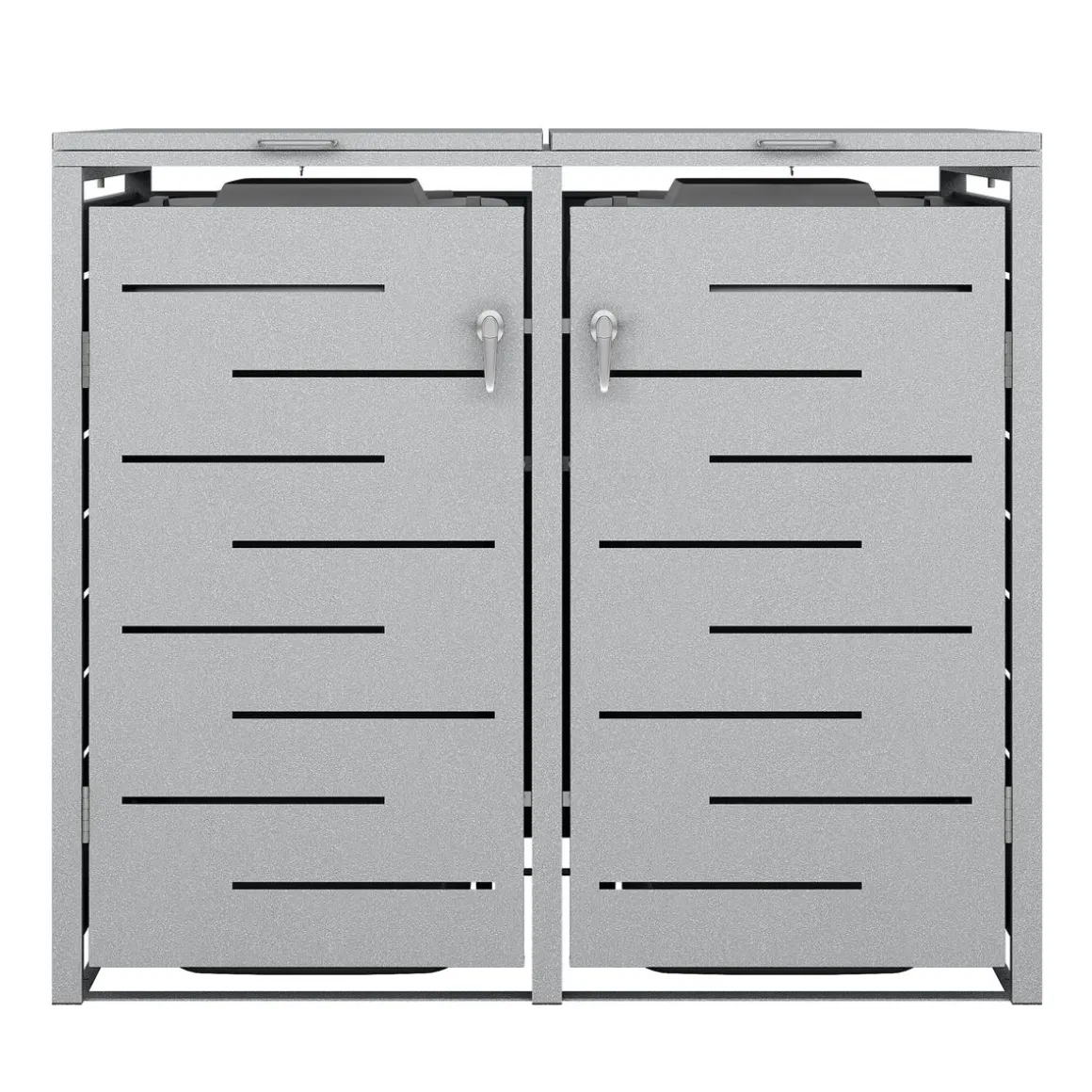 Mülltonnenbox 480L silber