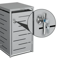 Mülltonnenbox 240L silber