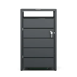 Mülltonnenbox Stahl 1 Fach 240L anthrazit