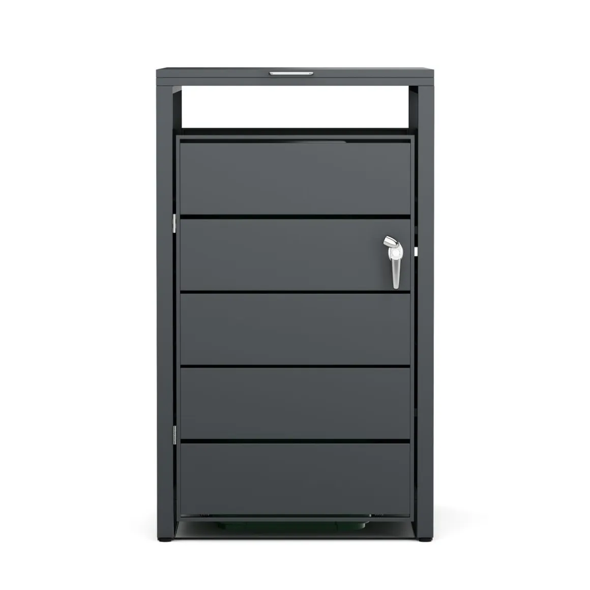 Mülltonnenbox Stahl 1 Fach 240L anthrazit