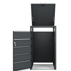 Mülltonnenbox Stahl 1 Fach 240L anthrazit