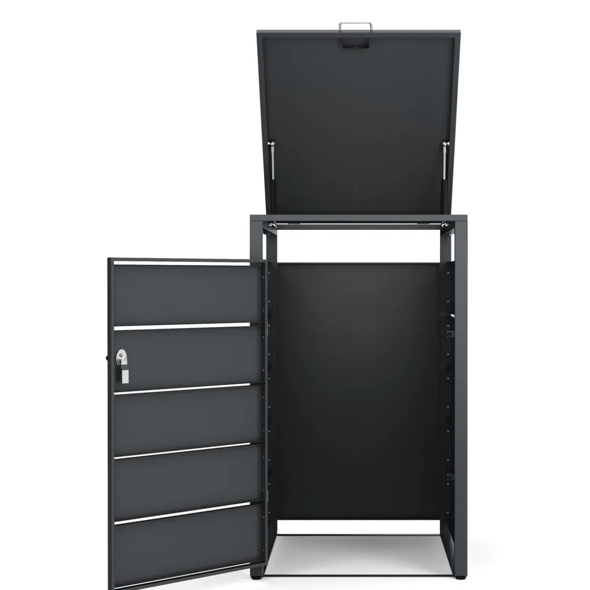 Mülltonnenbox Stahl 1 Fach 240L anthrazit