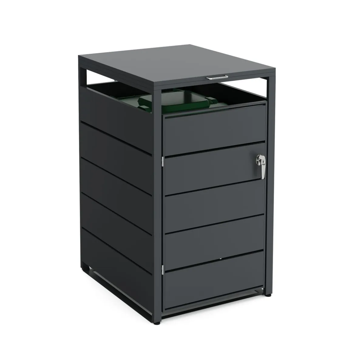 Mülltonnenbox Stahl 1 Fach 240L anthrazit